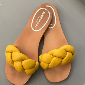 Kenneth Cole yellow nellie Braided Sandals